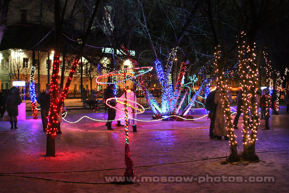 Festival of Light on Chistoprudny Boulevard